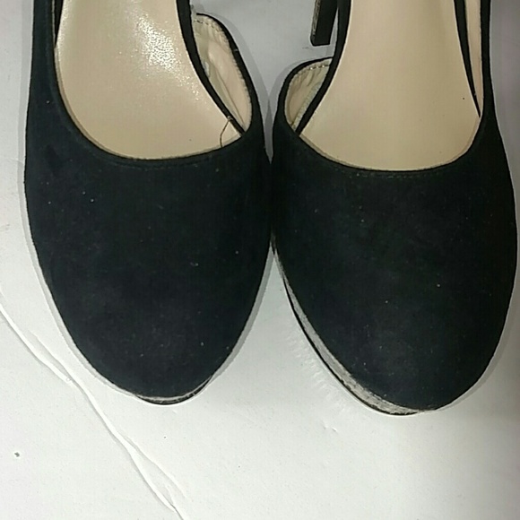 Nine West Black Suede Snake Print Heels - Picture 2 of 7